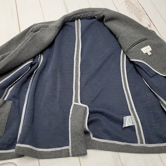 Dapper Boi gray casual knit blazer jacket stretch - Picture 6 of 9